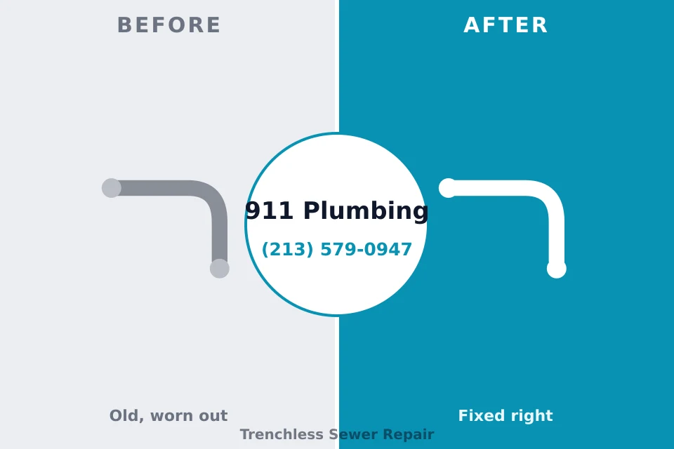 Before and after: plumbing repair Belle Chasse, LA
